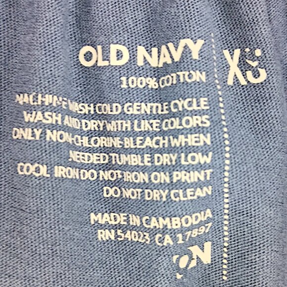 OLD NAVY- Women's Top-X SM-Shirred waist-Short sleeve-Blue-Casual-Summer-Loose - Picture 9 of 9